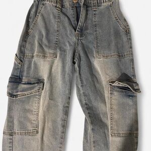Light Wash Cargo Jeans